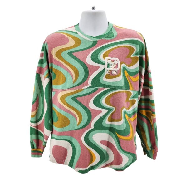Disney X Spirit Jersey Adult Small Shirt Swirl Walt Disney World Multicolor - Picture 1 of 14
